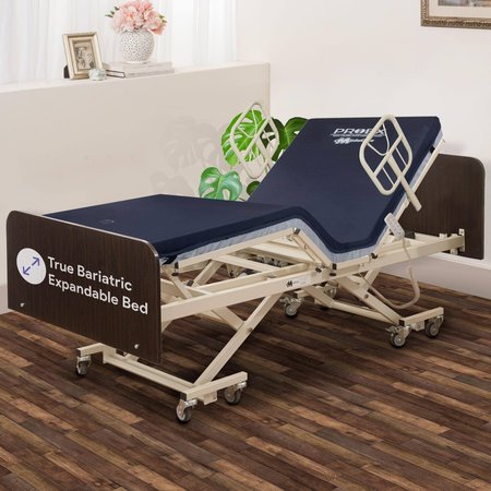 MEDACURE Expandable Bariatric Hospital Bed, Fully Electric  Mahagony MC-LXBARIMH